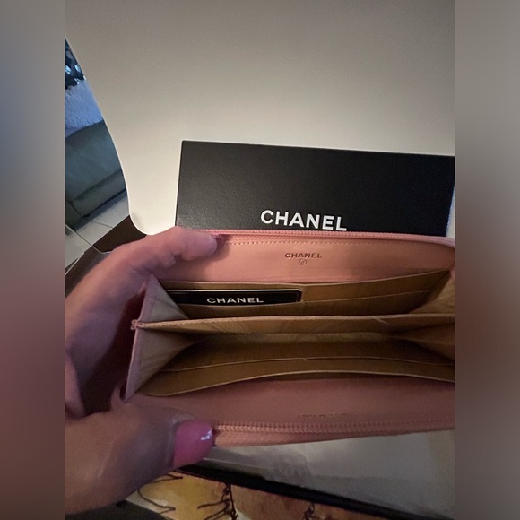 Chanel Light Pink Leather Wallet - Picture 10 of 13